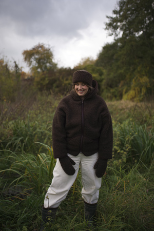 Mimimi -  Kurtka z wełny merino - espresso