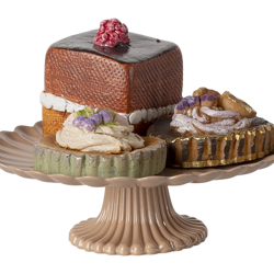 Maileg - Akcesoria - Cakes and cakestand, Mini