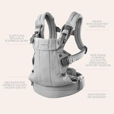 BABYBJORN - nosidełko Harmony, Woven Jasny Beż melanż