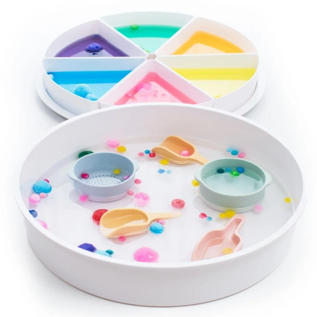 Inspire My Play - Zestaw tacka PlayTRAY + szczypce + mini klocki