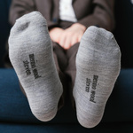 Steven - Skarpetki z wełny merynosów dziecięce - MELANŻ JASNY SZARY