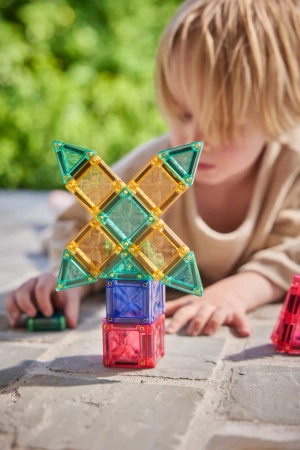 Cleverclixx - Klocki magnetyczne Mini Tiles Pack Pastel 28 el.