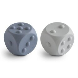 Mushie Press Toy Kostka 2-pack Tradewinds/Stone