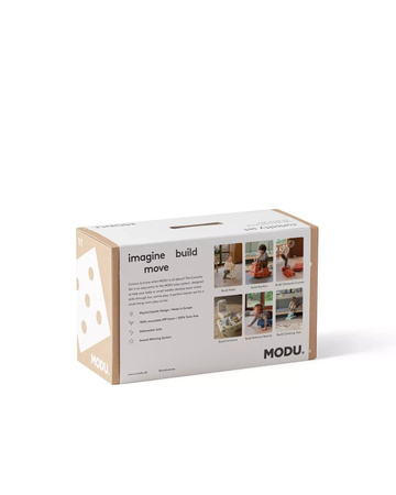 MODU Curiosity set - Kreatywne klocki rozwijające motorykę dużą, Sand Grey / Honey Yellow