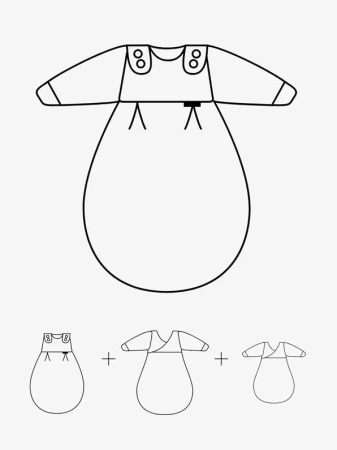 Śpiworek do spania Baby-Mäxchen 3-elementowy Earth nature 2.5 TOG