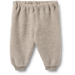 Wheat - Spodnie z wełny merino Kinnie - Khaki melange