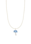 Muszle i Perły - Light blue mushroom on glass beads