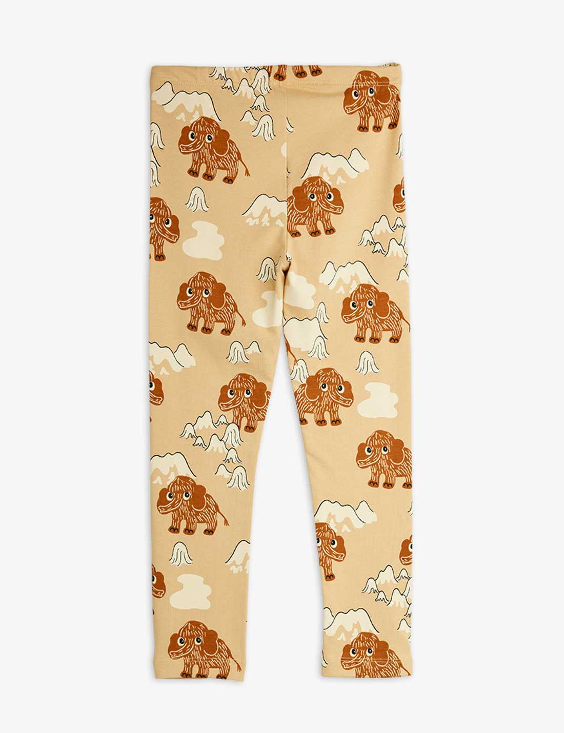 Mini Rodini Legginsy Mammoth- Beżowe