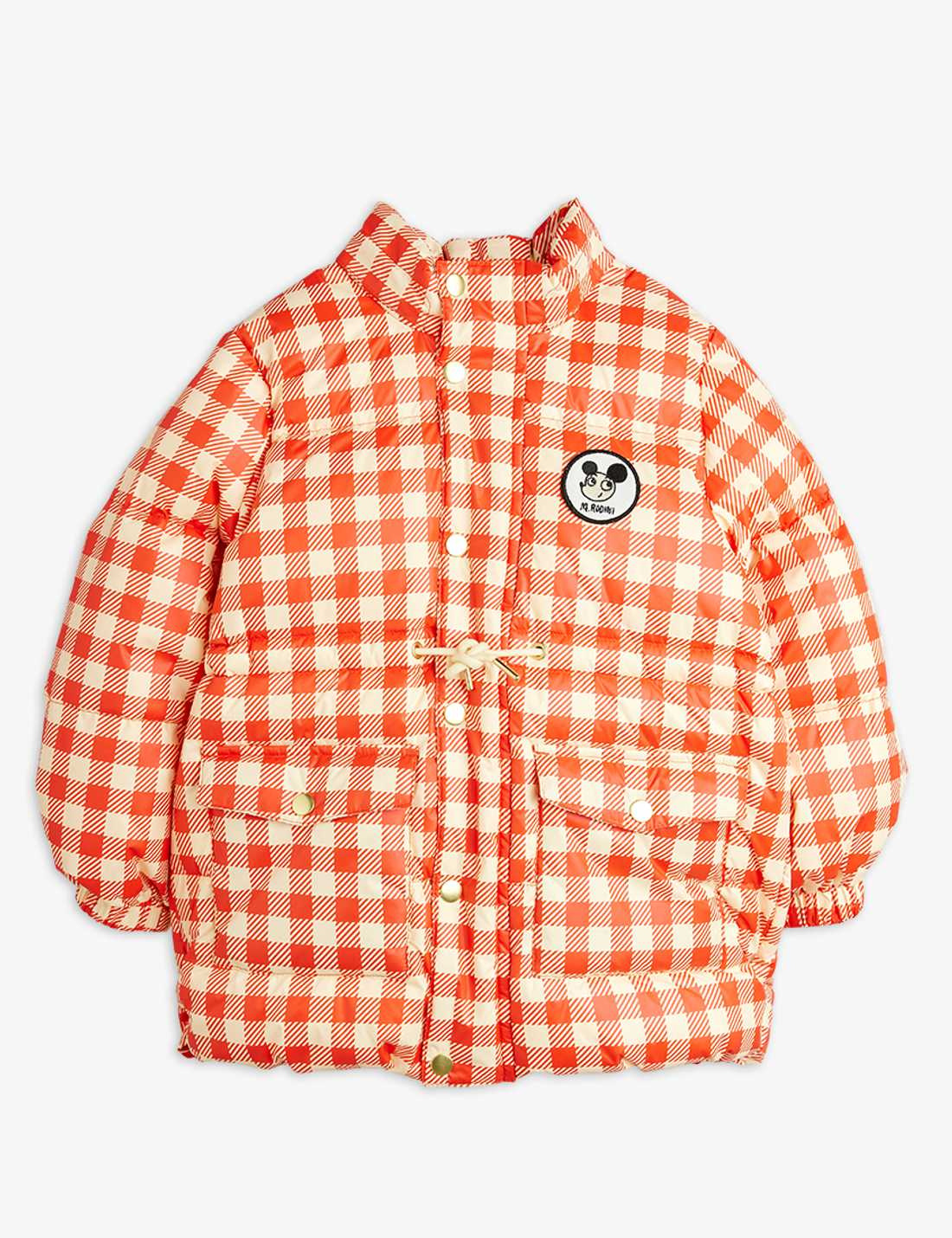 Mini Rodini Kurtka puchowa Ritzratz patch gingham