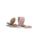 Elodie Details - Drewniana zawieszka do smoczka - Monkey Sunrise Pink 