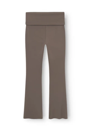 Rethinkit - Spodnie Butter Soft Flare All day - Dark Brown