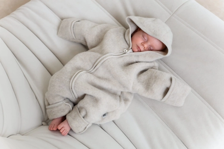 Merinowca - Kombinezon z wełny merino ivory