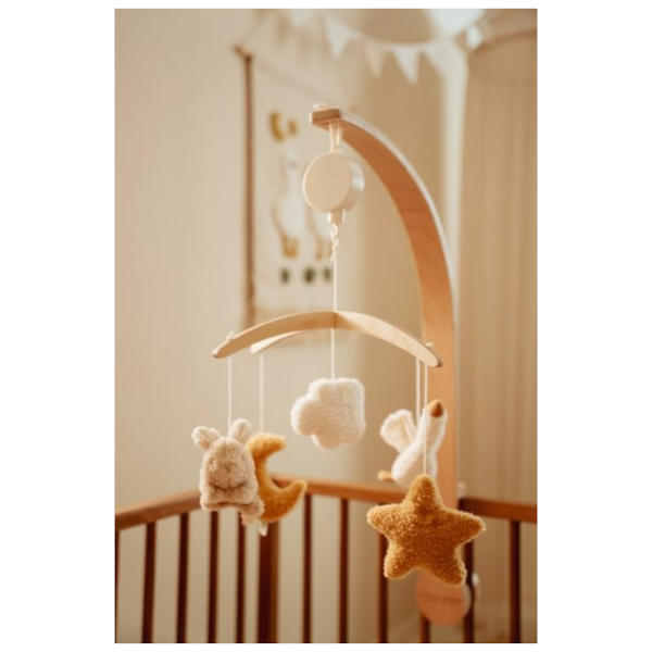 Little Dutch Drewniana karuzela do łóżeczka Newborn Naturals FSC