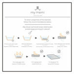 My Memi - Kocyk ze 100% wełny merino Pearl premium collection 80x100cm - warm beige