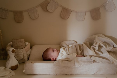 Little Dutch Otulacz muślinowy 120 x 120 cm Pure Soft Beige