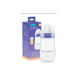 Lansinoh - Feeding Bottle 240ml - Butelka do karmienia 240ml + smoczek NaturalWave