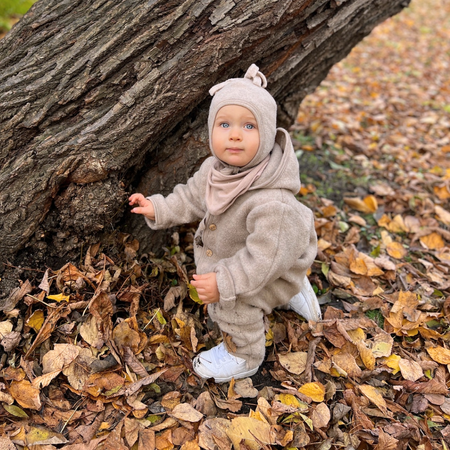 Engel Natur - Kombinezon z kapturem  z wełny merino - Saffran Melange
