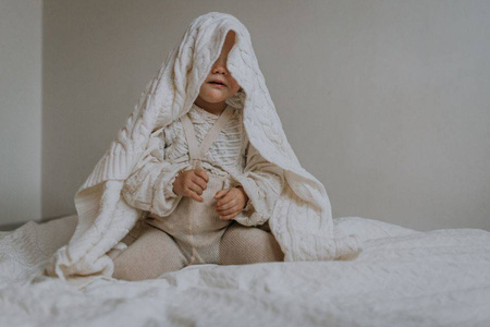 My Memi - Kocyk warkocz ze 100% wełny merino premium collection - cream