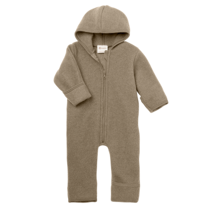 Engel Natur - Kombinezon z wełny merino z suwakiem - Walnuss Melange