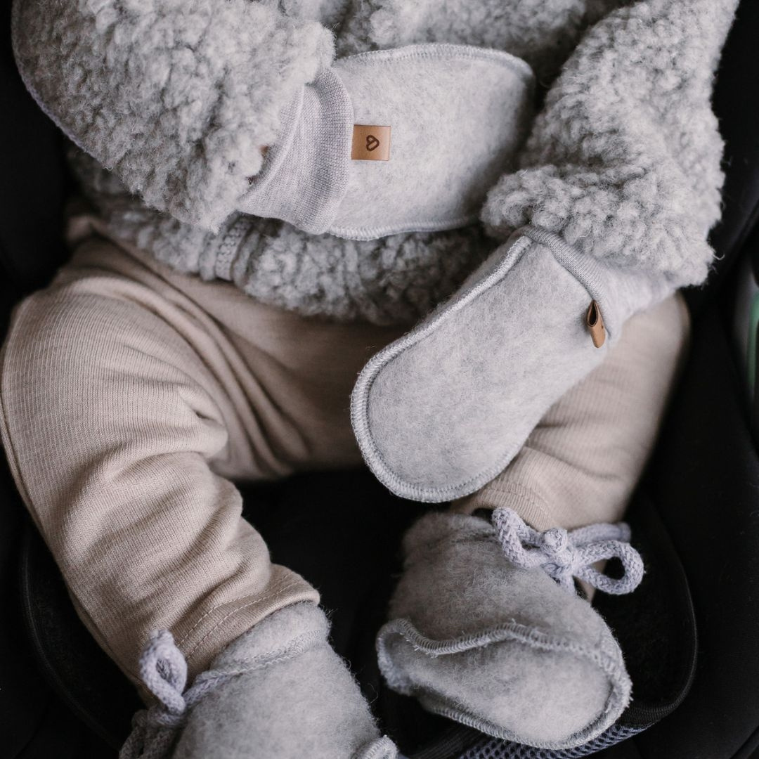 Zaffiro - Buciki dziecięce wełniane Sierra - Beige