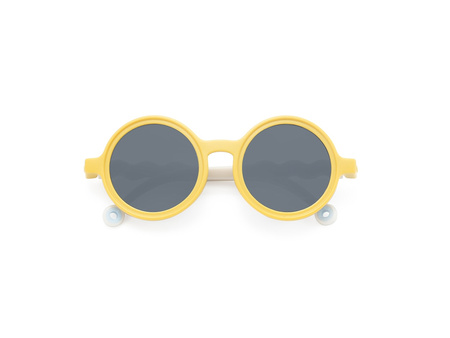 OLIVIO & CO - Okulary przeciwsłoneczne z polaryzacją Round 1-3 lata - Vacation Yellow