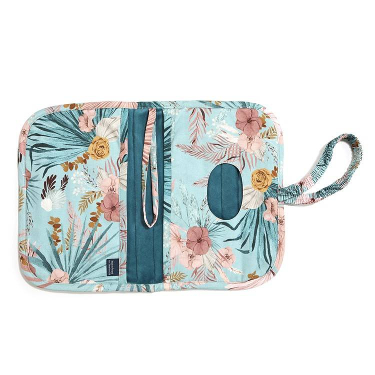 La Millou - Organizer Etui na Pieluchy Pikowany - Boho Palms - Deep Ocean