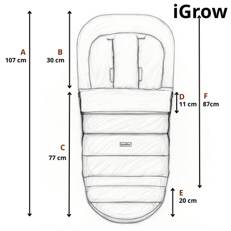 Zaffiro - Regulowany śpiwór iGrow Nordico - Taupe