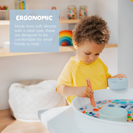 Inspire My Play - Zestaw tacka PlayTRAY + szczypce + mini klocki