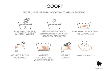 yarnami - Kocyk merino Kyoto - delikatny róż