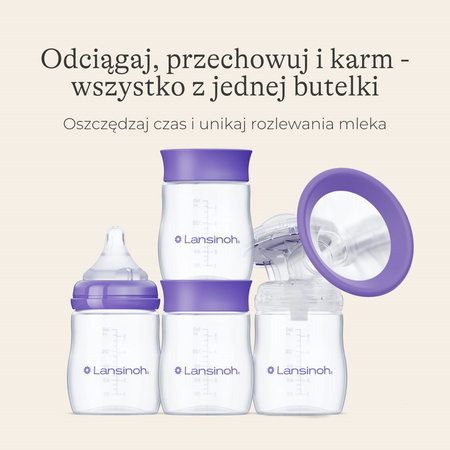 Lansinoh  - Butelki do przechowywania pokarmu – zestaw 4 sztuki