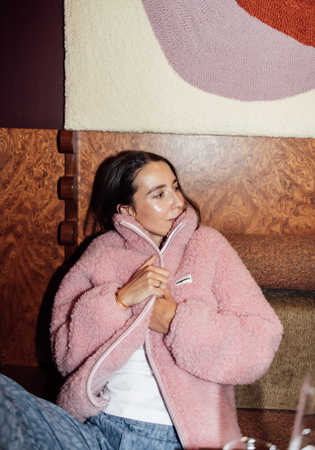 Meggstore - Kurtka damska Bomber Jacket - Pink