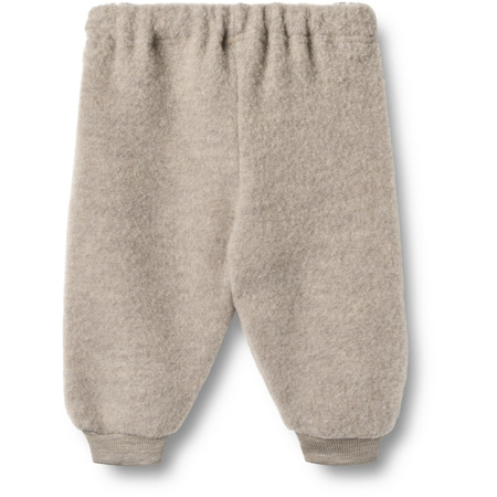 Wheat - Spodnie z wełny merino Kinnie - Khaki melange