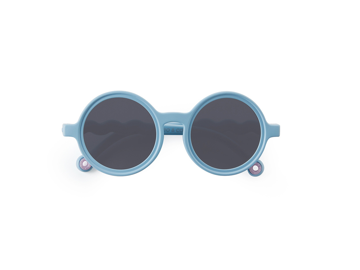 OLIVIO & CO - Okulary przeciwsłoneczne z polaryzacją Round 1-3 lata - Reef Blue