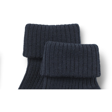 Wheat 2-pak skarpetek wełnianych w prążki Ziggy - Navy