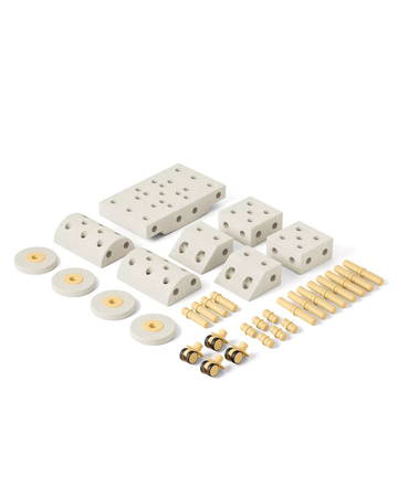MODU Dreamer set – Kreatywne klocki rozwijające motorykę dużą, Sand Grey / Honey Yellow