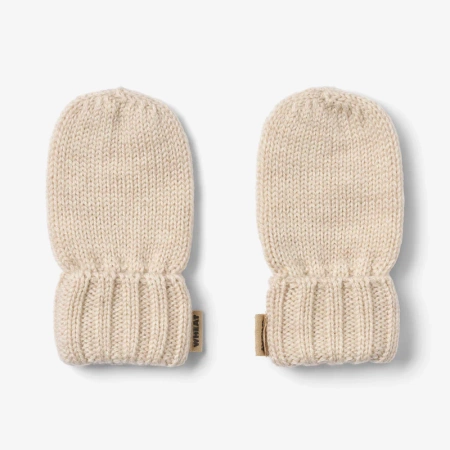 Wheat - Rękawiczki niemowlęce Lilloa - Offwhite melange