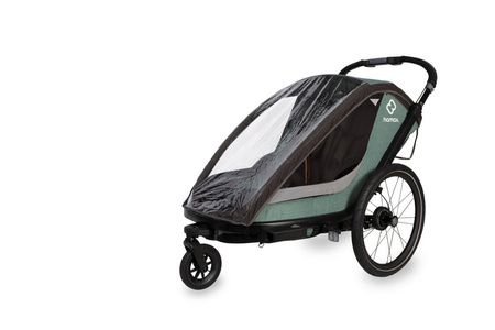 Hamax - Przyczepka rowerowa COCOON, podwójna - Green/black