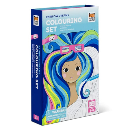 Tiger Tribe Zestaw Kolorowanek 3D – Tęczowe Sny