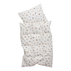 LEANDER - pościel niemowlęca Forest, Organic Cotton, 70x100 cm, Cappuccino