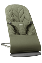 BABYBJORN - leżaczek BLISS Woven, Petal Quilt, Ciemnozielony