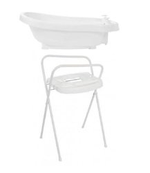 Bébé-Jou Zestaw Wanienka Thermo Biała + Stojak do wanienki 103 cm Biały