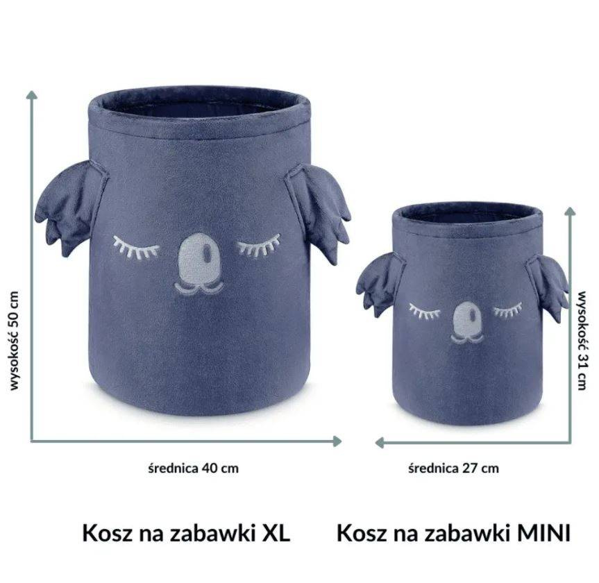 Kidspace - Kosz na Zabawki - Mini - Grafitowy Koala