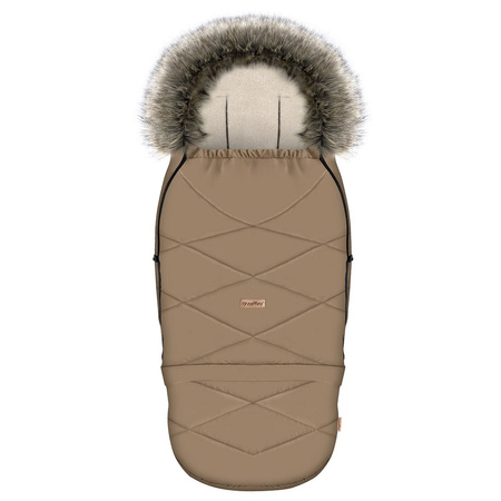 Zaffiro - Regulowany śpiwór z torbą GrowUP Aspen -latte