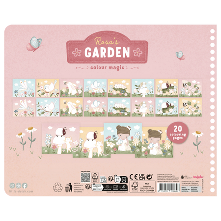 Little Dutch Kreatywny zeszyt z kredkami Rosa & Friends