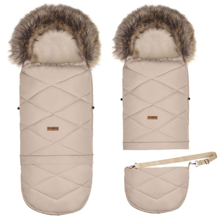 Zaffiro - Regulowany śpiwór z torbą GrowUP Aspen - Vanilla