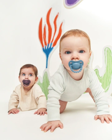 Smoczek pozycjonujący LUU Kids Cloudy Blue