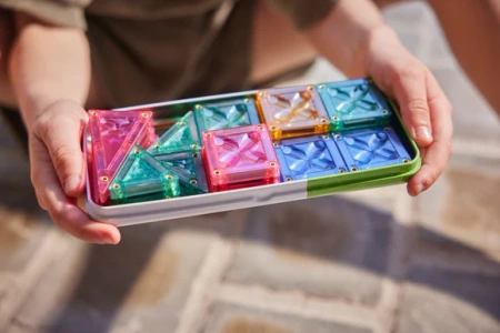 Cleverclixx - Klocki magnetyczne Mini Tiles Pack Pastel 28 el.