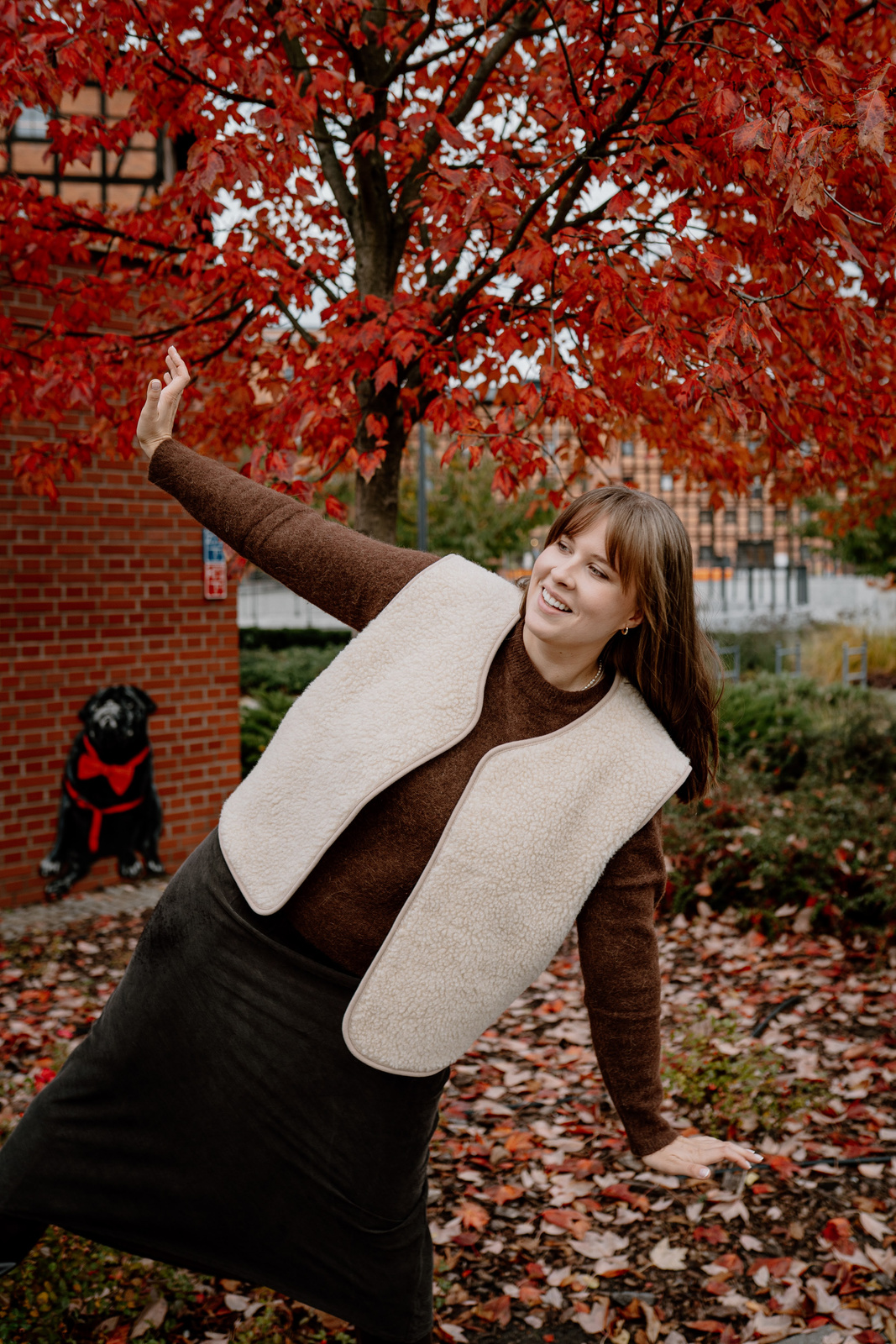 Mimimi -  Kamizelka z wełny merino - almond