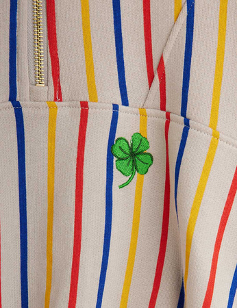 Mini Rodini Bluza Clover Emb z zamkiem błyskawicznym