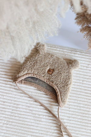 Zaffiro - Czapeczka Violet wełniana Nevada Beige